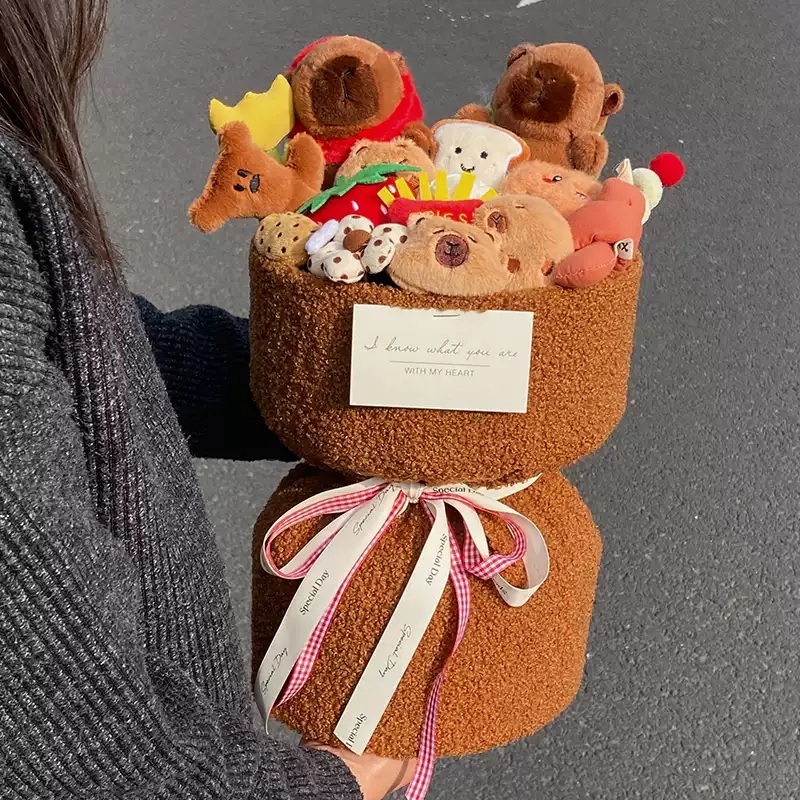 카피바라 인형꽃다발 기념일 입학식 졸업 이벤트 선물 생일 발표회 캐릭터 학예회 - 상세 이미지 3