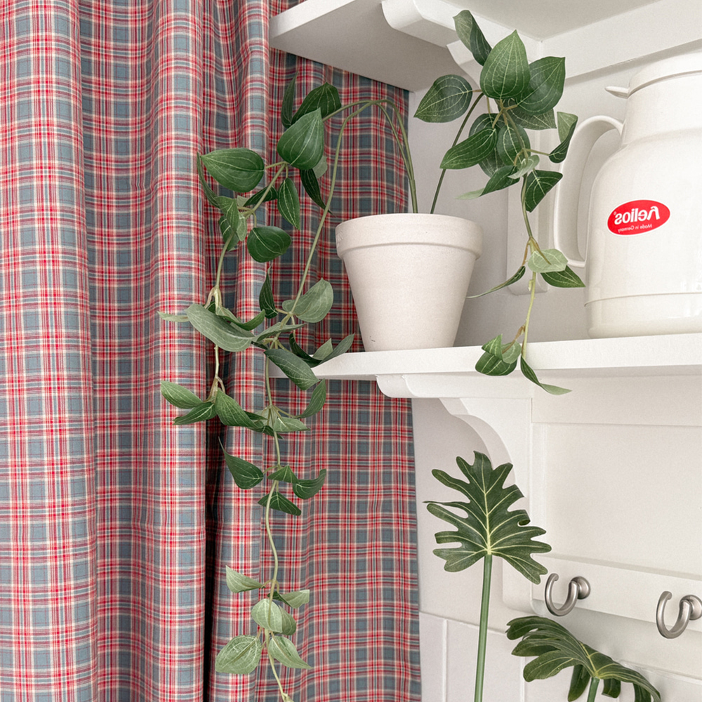 마리엔젤 빈티지 로즈베일리 가리개 창문 커튼 공간분리 가림막 커텐 테이블보 호환 XS