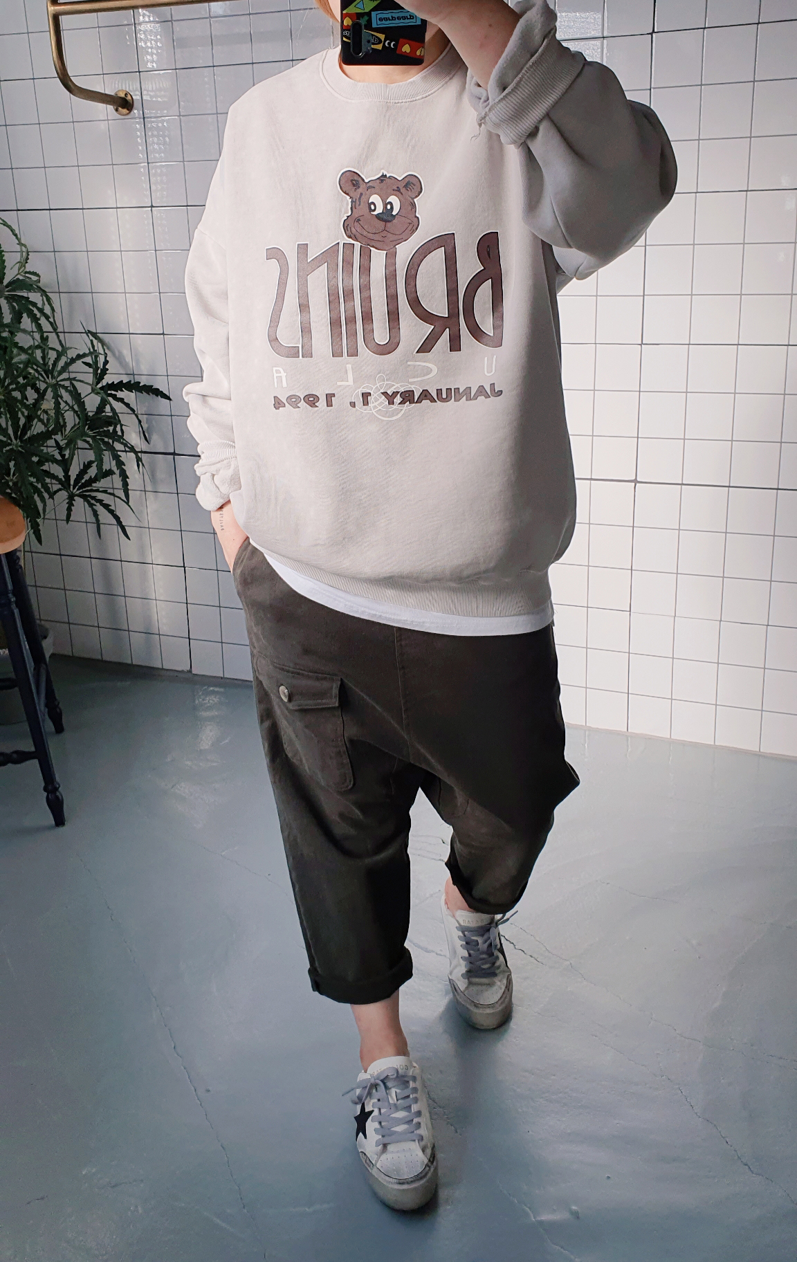 (무배) 제이엠 기모 면 스판 배기바지 - 상세 이미지 3