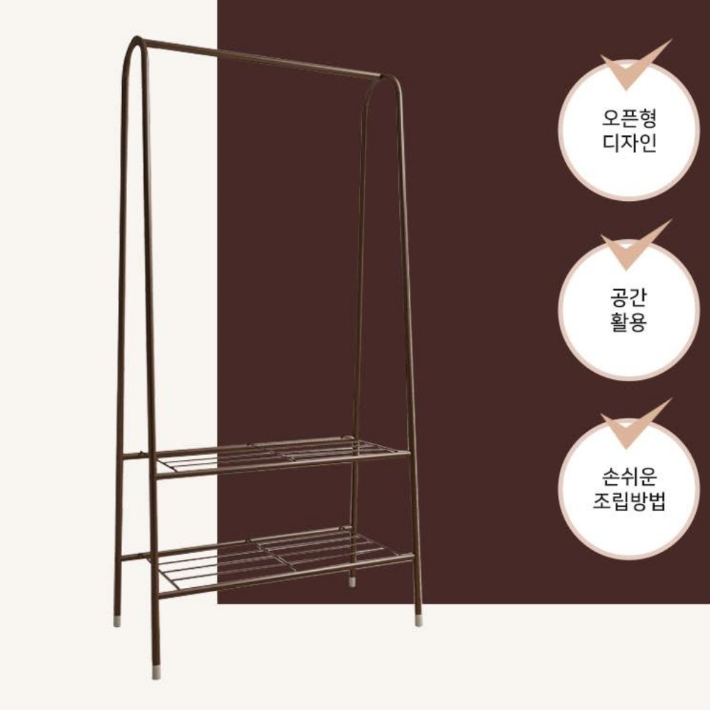 미니행거600 1단행거 옷걸이 틈새 철제 간이 슬림 선반 - 상세 이미지 3