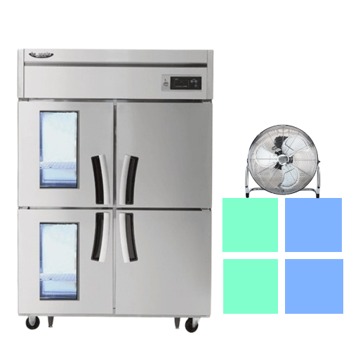 식당용 4도어냉장고 45박스 대용량 간냉식 냉장냉동고