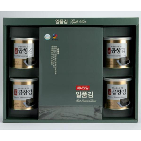 일품 곱창김 조미 대천 전장 김 5입 선물세트 4캔 - 메인 이미지