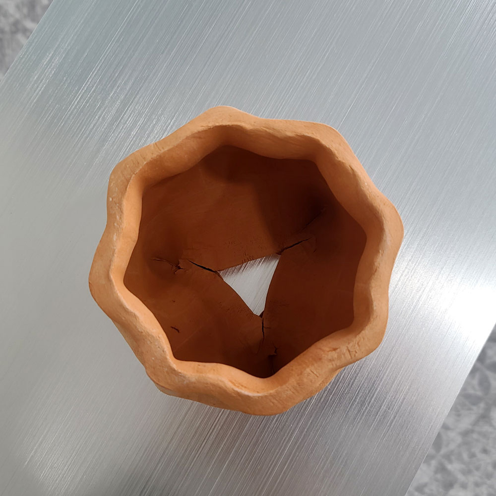 [2개 구매시+1개]  테라원 빈티지 수제 토분 어글리팟 12호 12x10cm 팔각 이미지 8