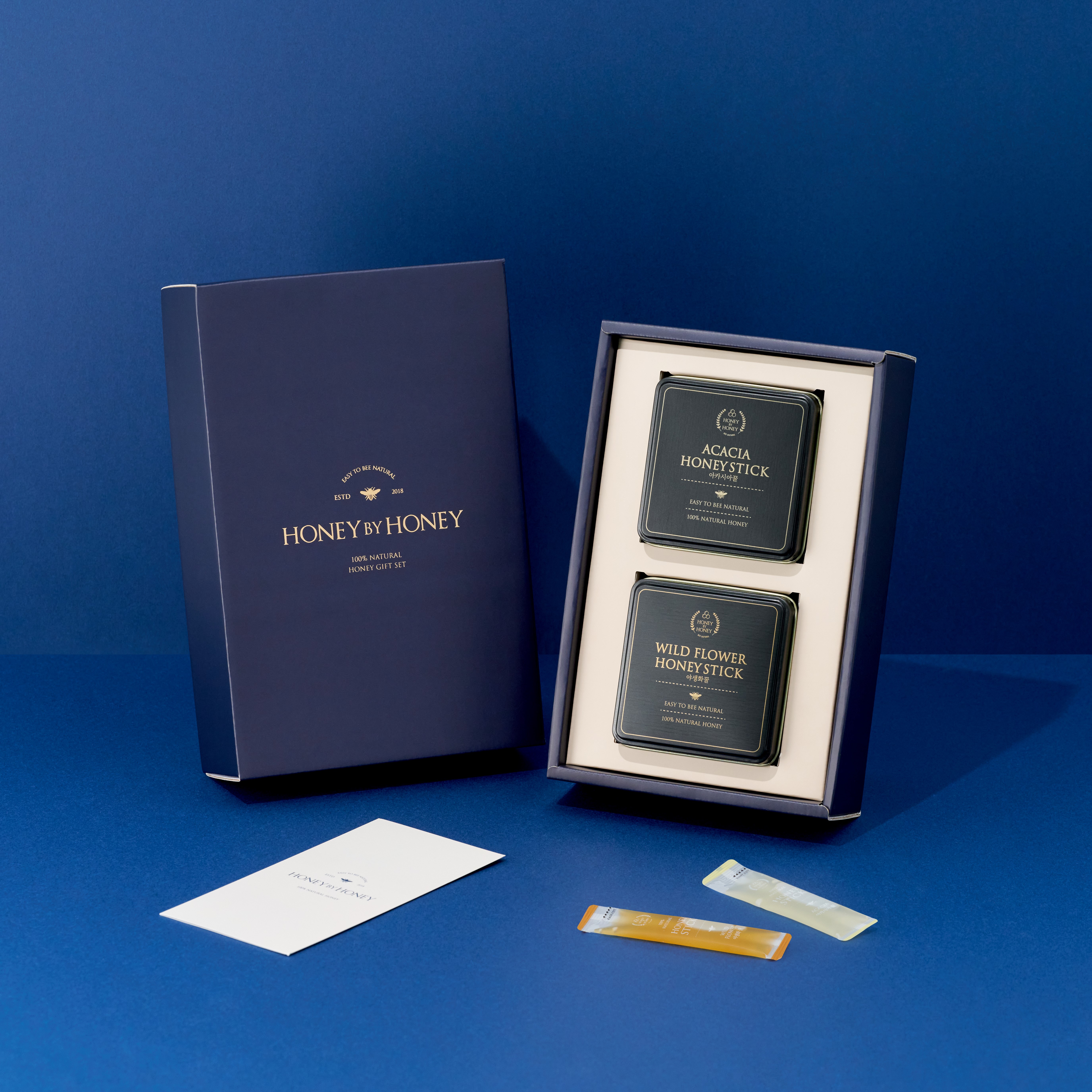 허니바이허니 국산 벌꿀 스틱 교수님 부모님 선물 세트 아카시아 야생화 30포