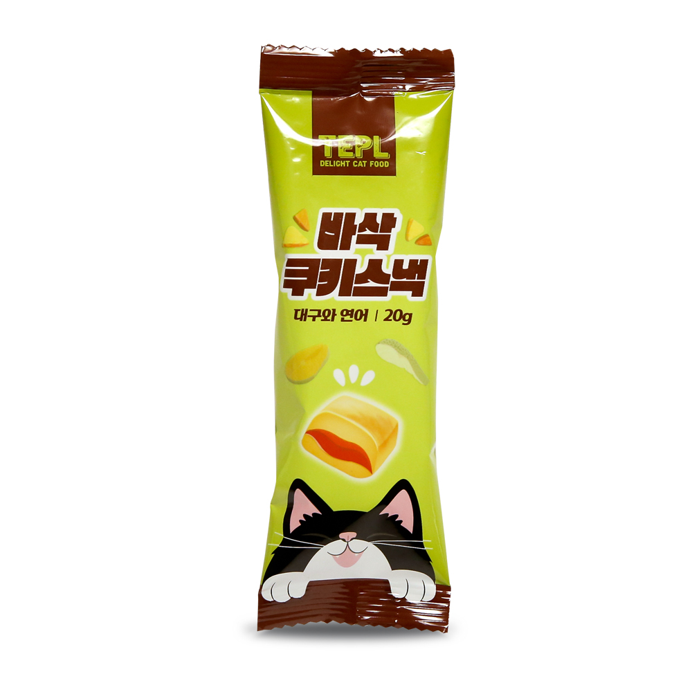 테플 바삭 쿠키스낵 20g 대구와연어 고양이간식 - 메인 이미지
