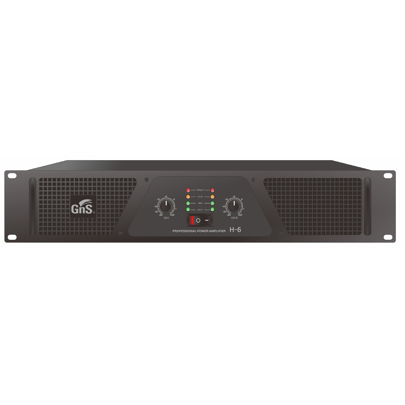 GNS H-6 H6 지앤에스 600W 파워앰프 2채널 고출력 아날로그 스테레오 8옴 4옴 - 상세 이미지 2