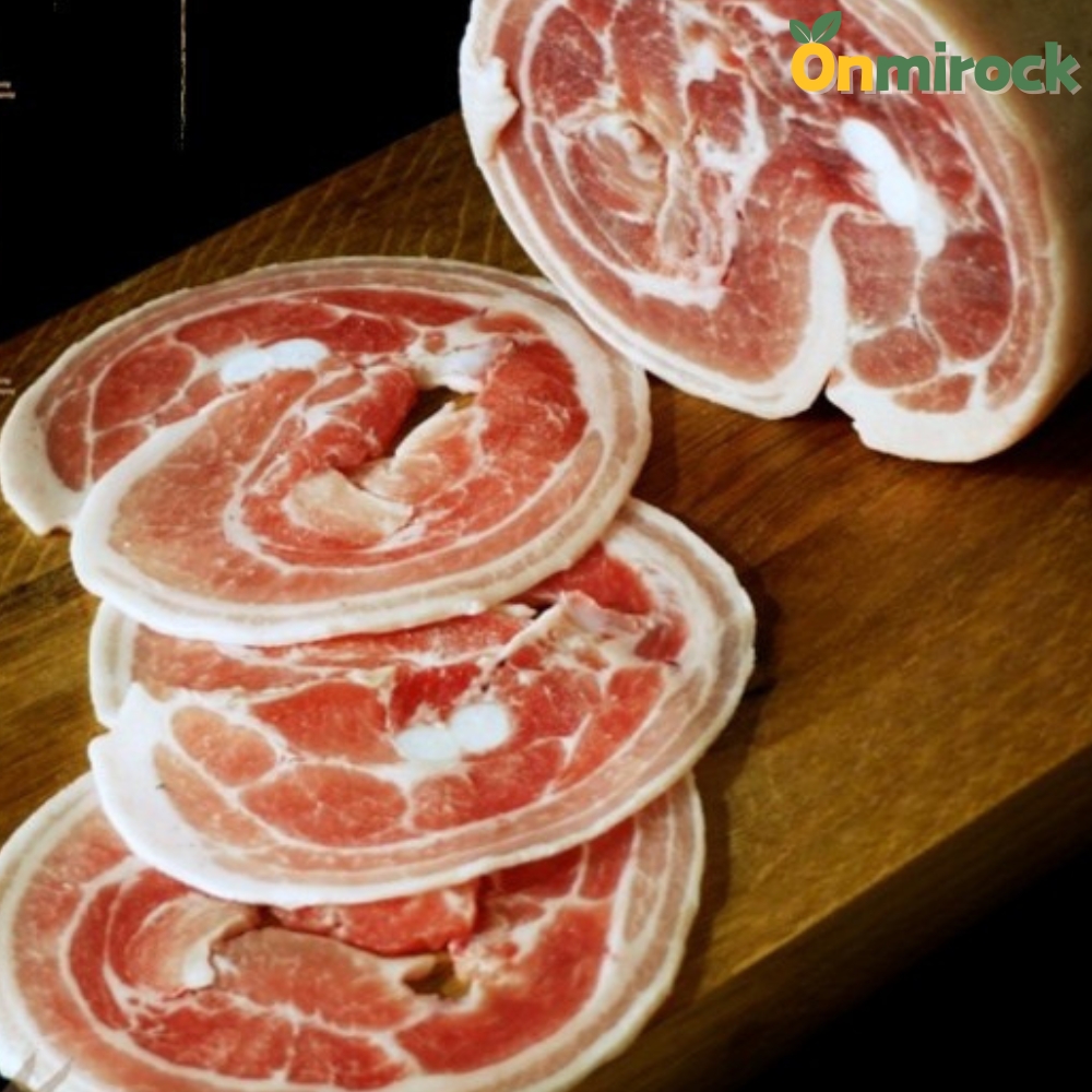 온미락 꽃삼겹살 400g 국내산 꽃대패 삼겹살 냉동삼겹 냉삼 돈삼겹살 : 온미락