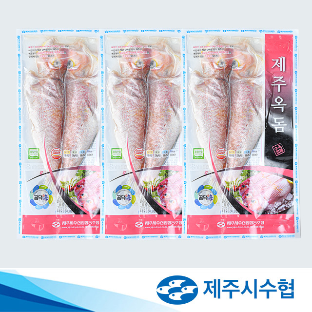 제주시수협 특대 제주 반건조 옥돔 선물세트 5마리 230g x 5팩 부직포가방 포장 - 상품 이미지