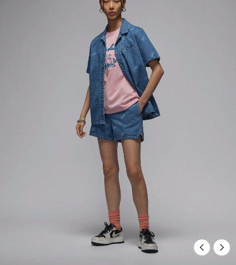 국내매장판 나이키 반바지 여성 조던 데님 청 쇼츠 팬츠 D4 FN5689-453 이미지 6