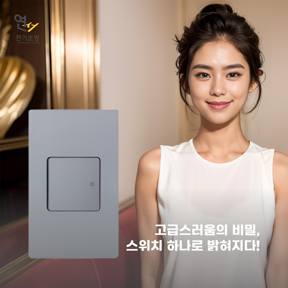 제일 디노 스위치 실버 조명 전기 1구 스위치 전등 D-INNO 커버 - 상세 이미지 3