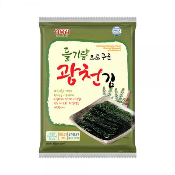 삼육김 들기름으로 구운 광천 전장김 3번들 20g 3봉 10팩 - 상품 이미지