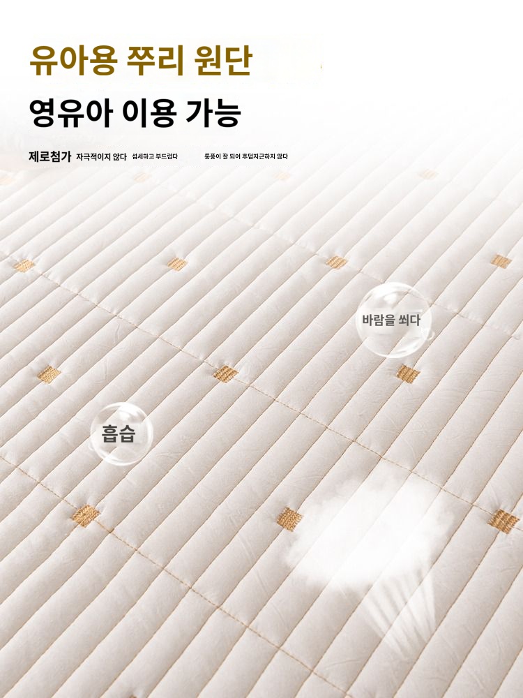 방수 슈퍼킹 시트 매트리스 라지킹 퀸 침대 커버 사이즈 매트 누빔 - 상세 이미지 3