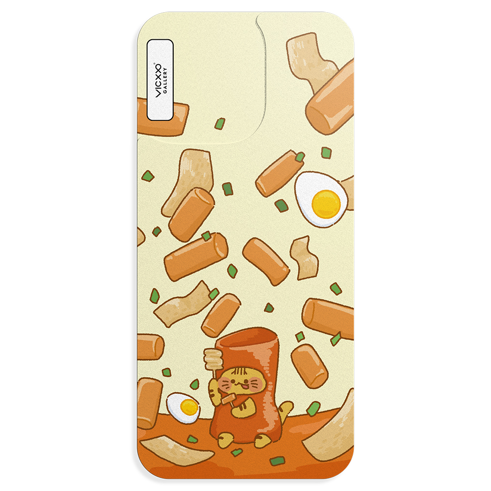 꼬치토치 떡볶이먹을랭 띠부띠부스킨 갤럭시/아이폰 케이스 부착용스킨 - 메인 이미지