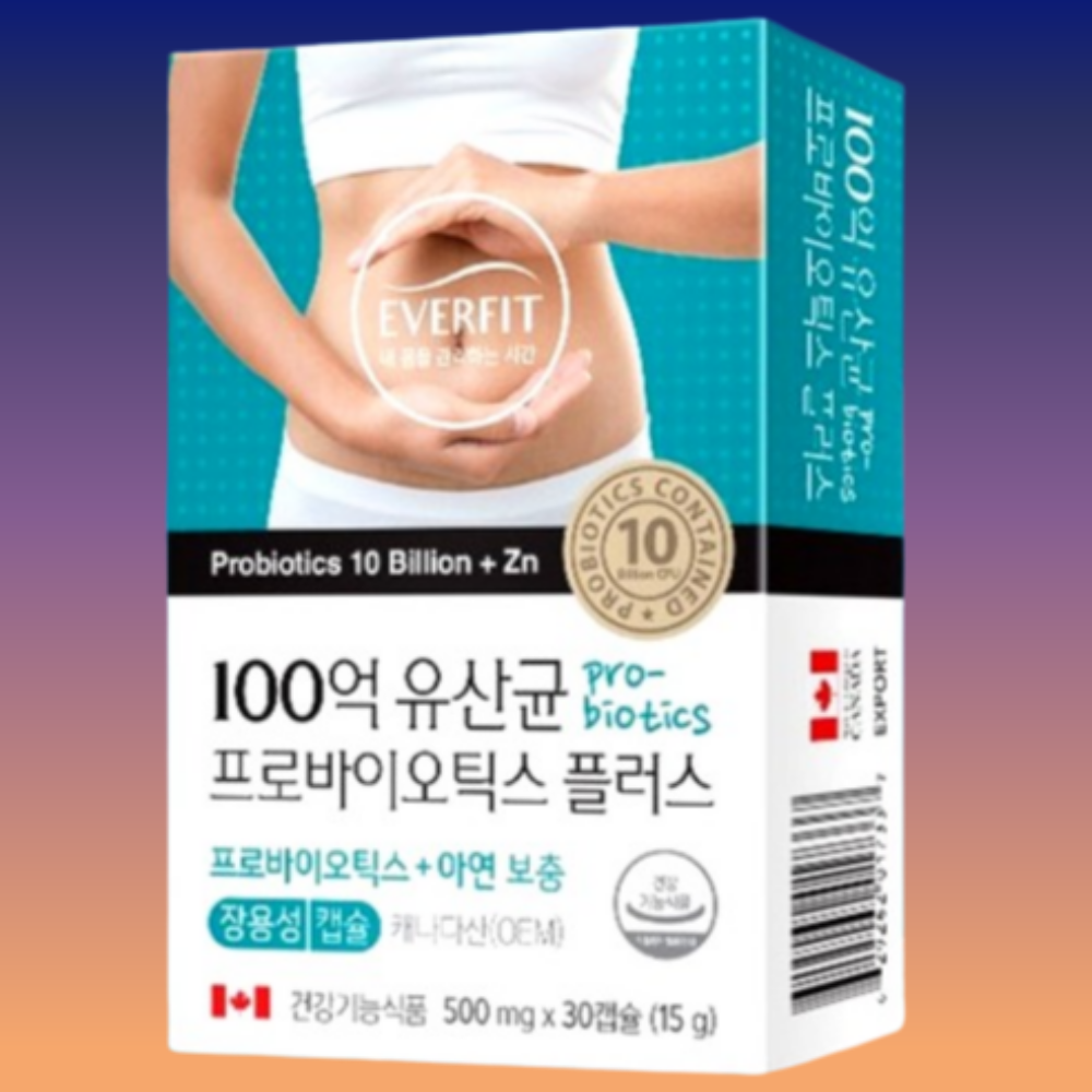 내츄럴플러스 캐나다 장용성 캡슐 100억 유산균 프로바이오틱스 아연 불가리쿠스 - 메인 이미지