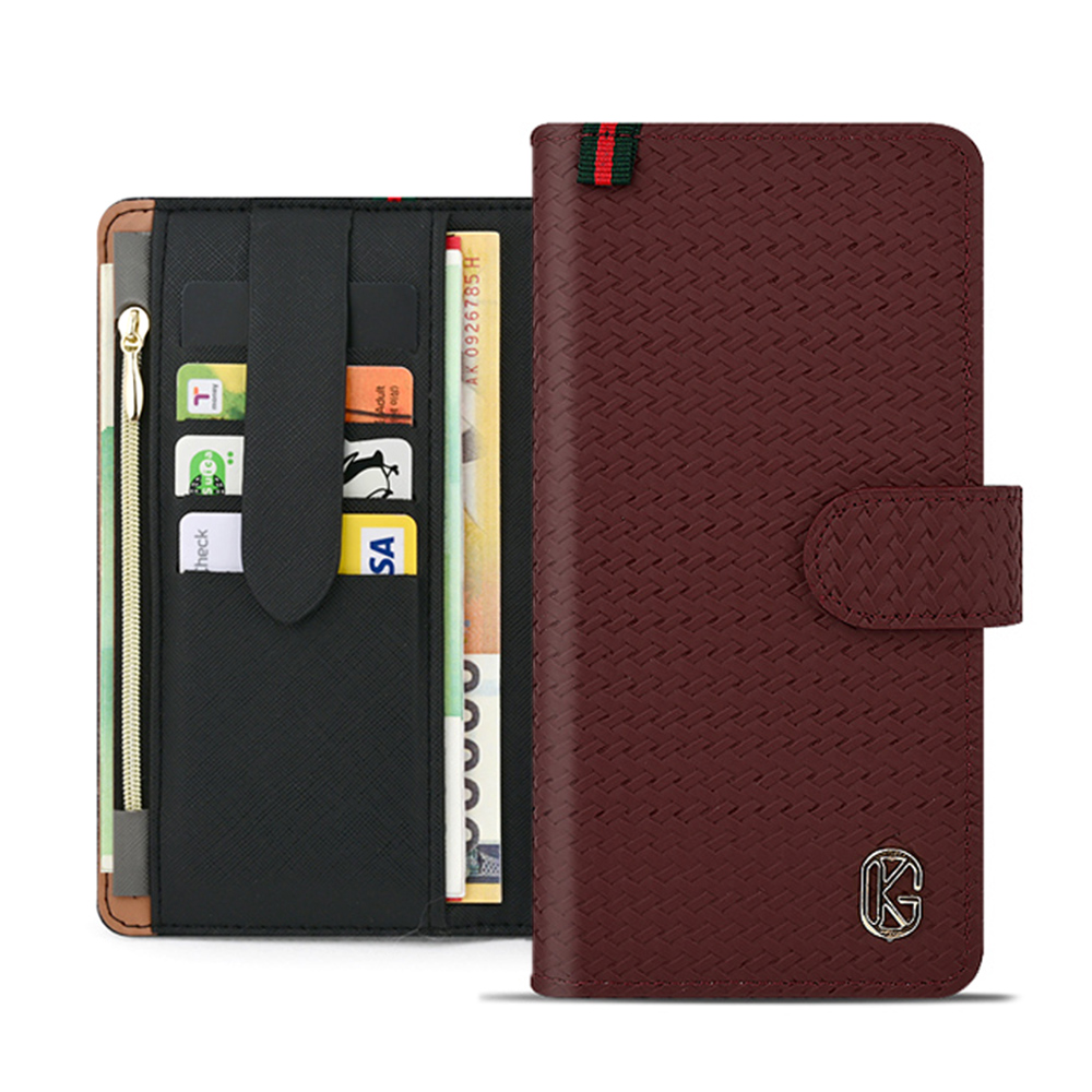 KG 카드분실방지 지갑 케이스 와인, 갤럭시S20 울트라 - 상품 이미지