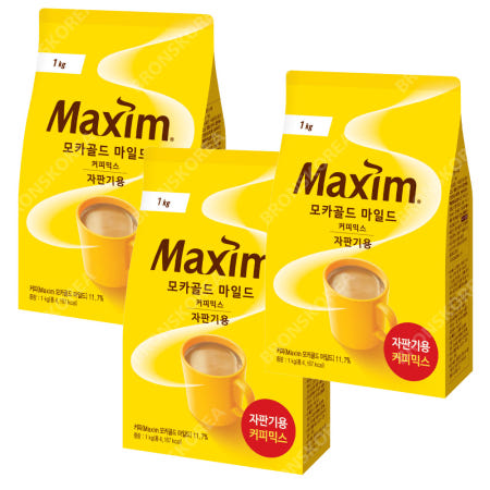 맥심 모카골드 마일드 커피믹스 자판기용 1kg, 3개