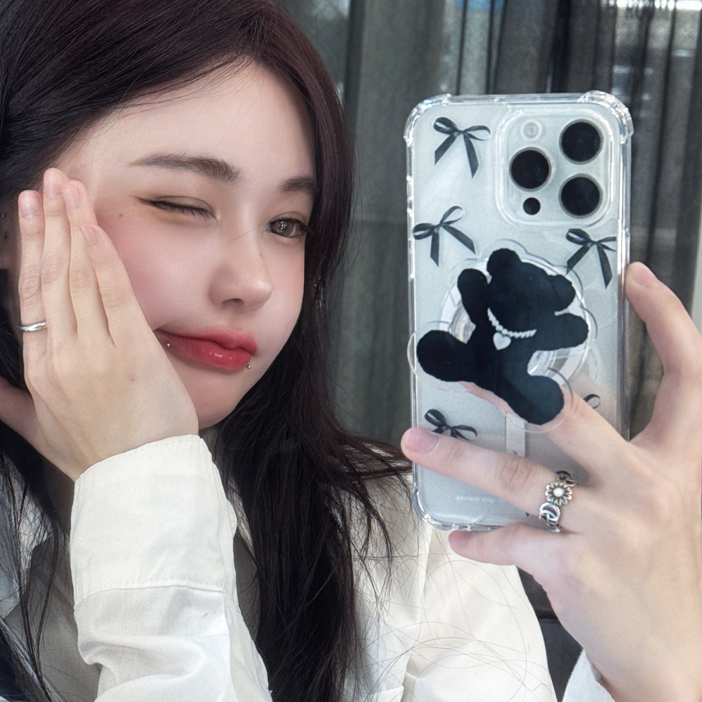 168cm 맥세이프 그립톡 블랙 베어 - 상세 이미지 3