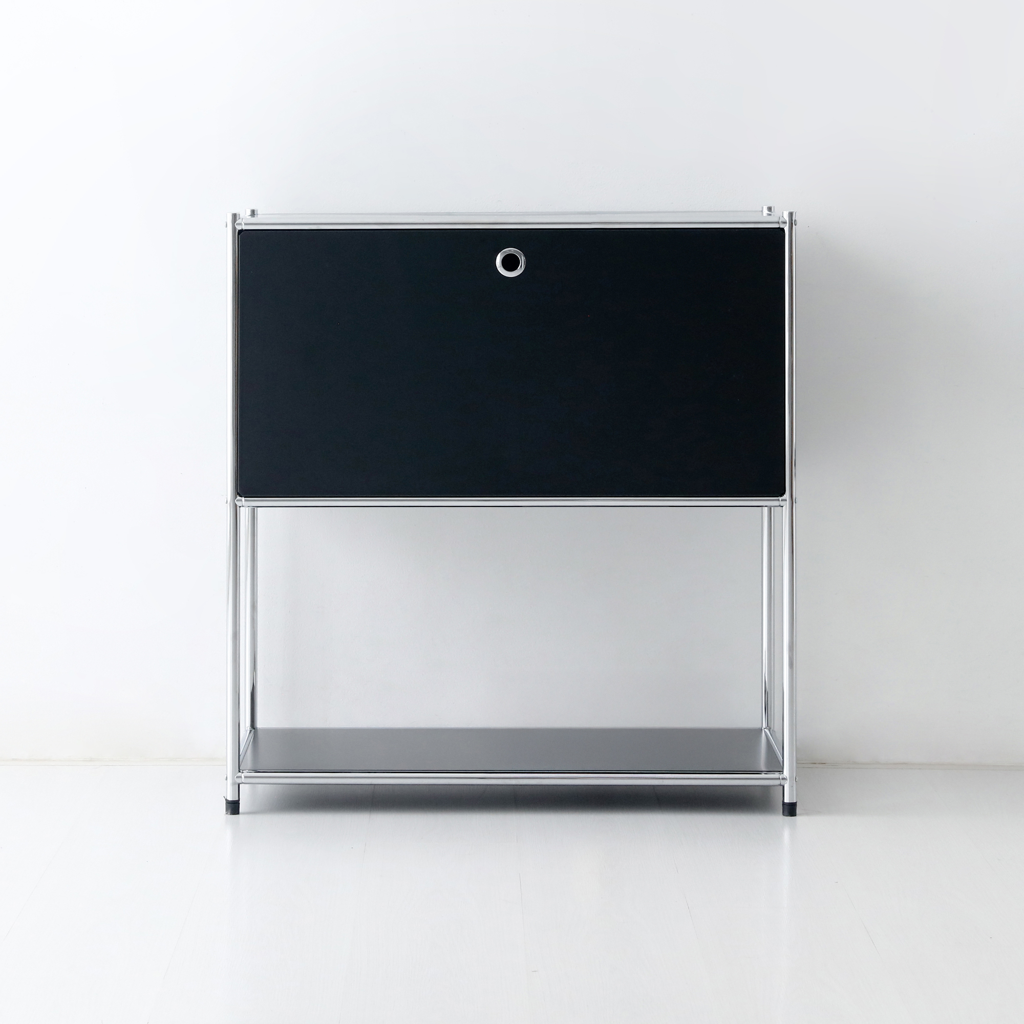 심플리 수납장 BC264 770x400x820mm, 2단, 블랙 7943.1699