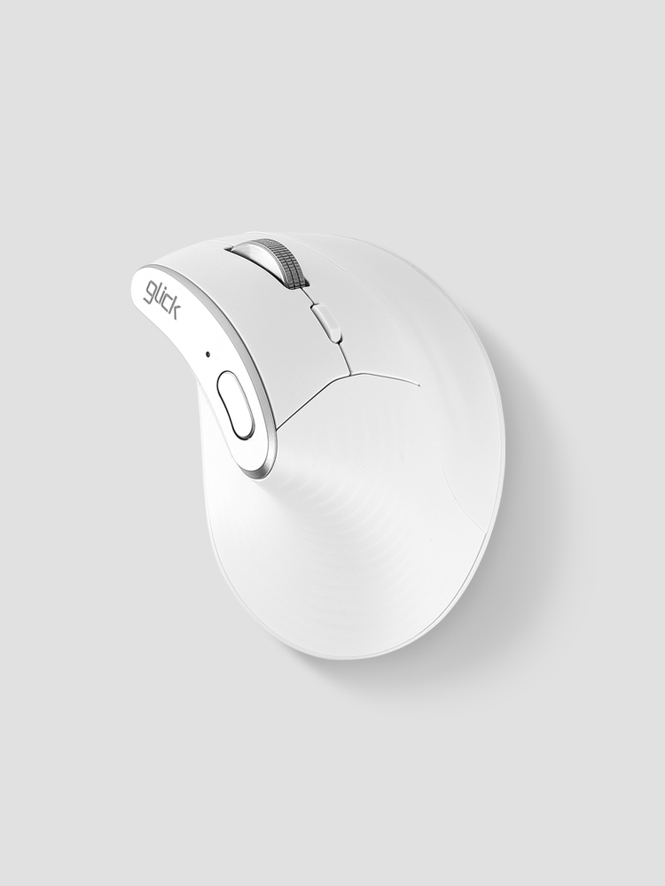 지클릭커 오피스프로 휠마스터 버티컬 무한휠 무선 블루투스 마우스 OP05 오프화이트