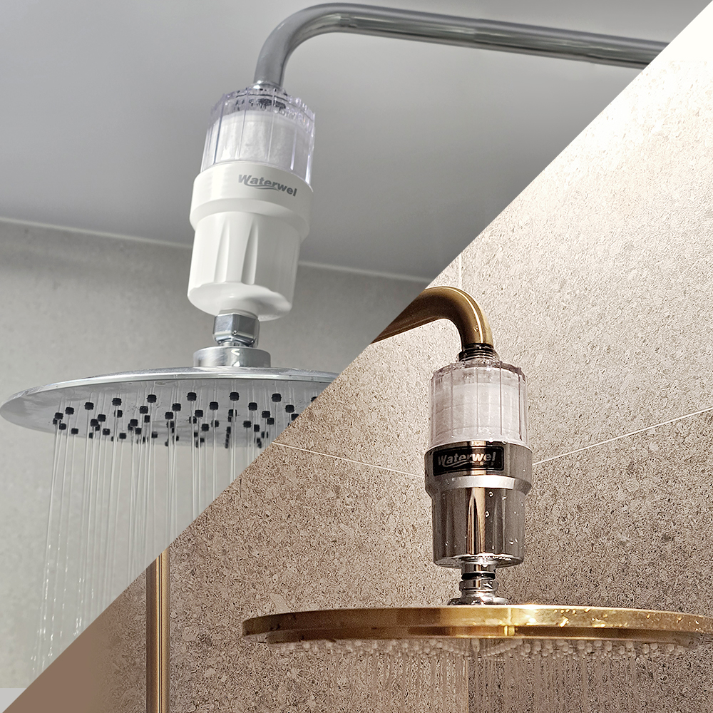 [4개월세트] 워터웰 다용도 해바라기 샤워기 필터 먹는 물 테스트 완료