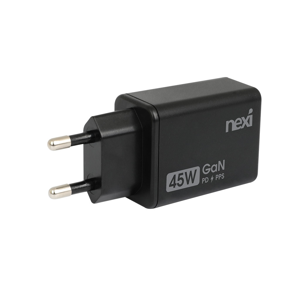 45W 고속 충전기 GaN PD3.0 PPS USB C타입 A타입 2포트 블랙 - 상세 이미지 2