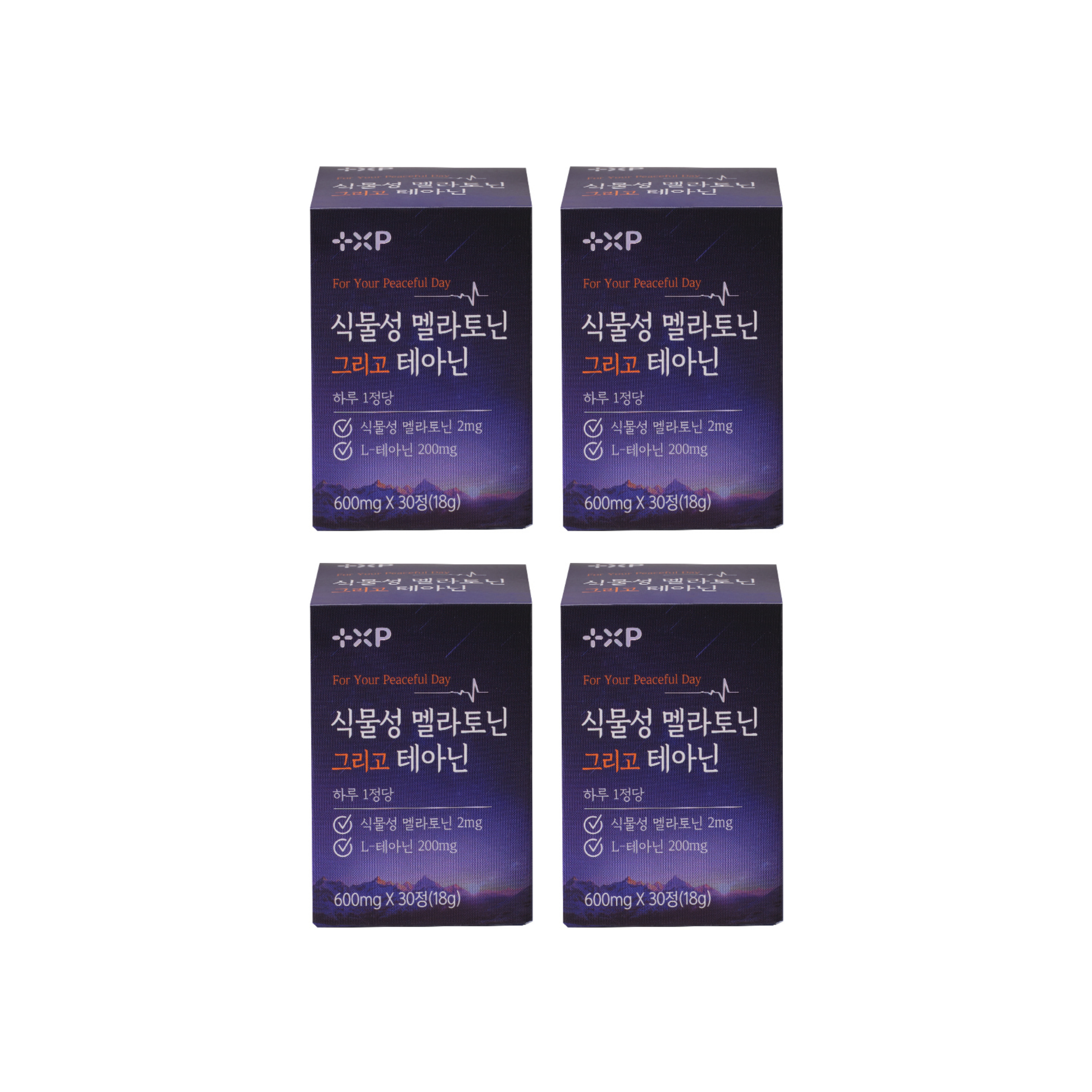 식물성 멜라토닌 그리고 테아닌 30정 x 4개 - 상품 이미지