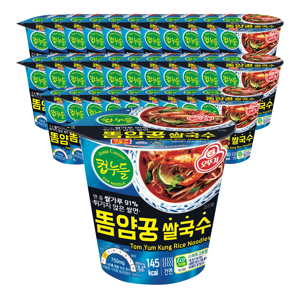 오뚜기 컵누들 똠얌꿍 쌀국수 44g, 30개 - 상품 이미지