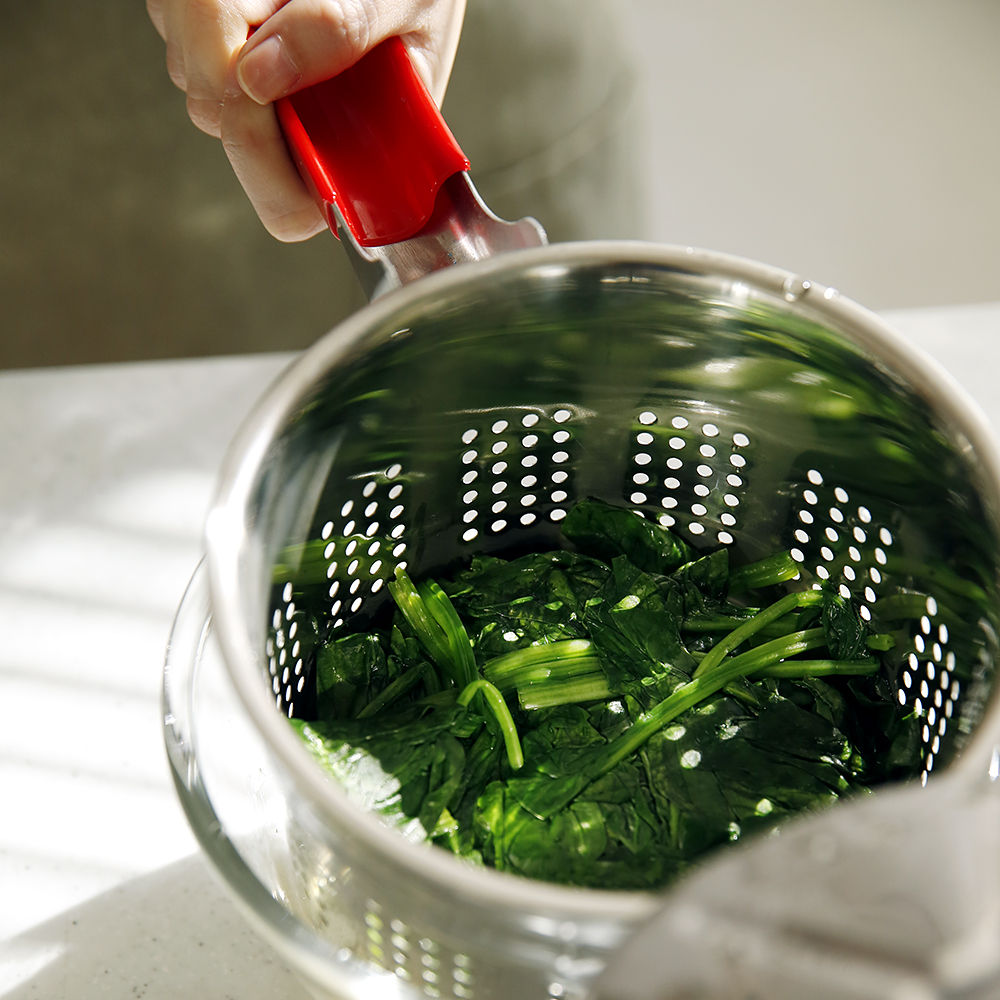 레드핸들 야채 탈수기 물기제거 샐러드 오이지 두부 음식 짤순이 16cm - 상세 이미지 3