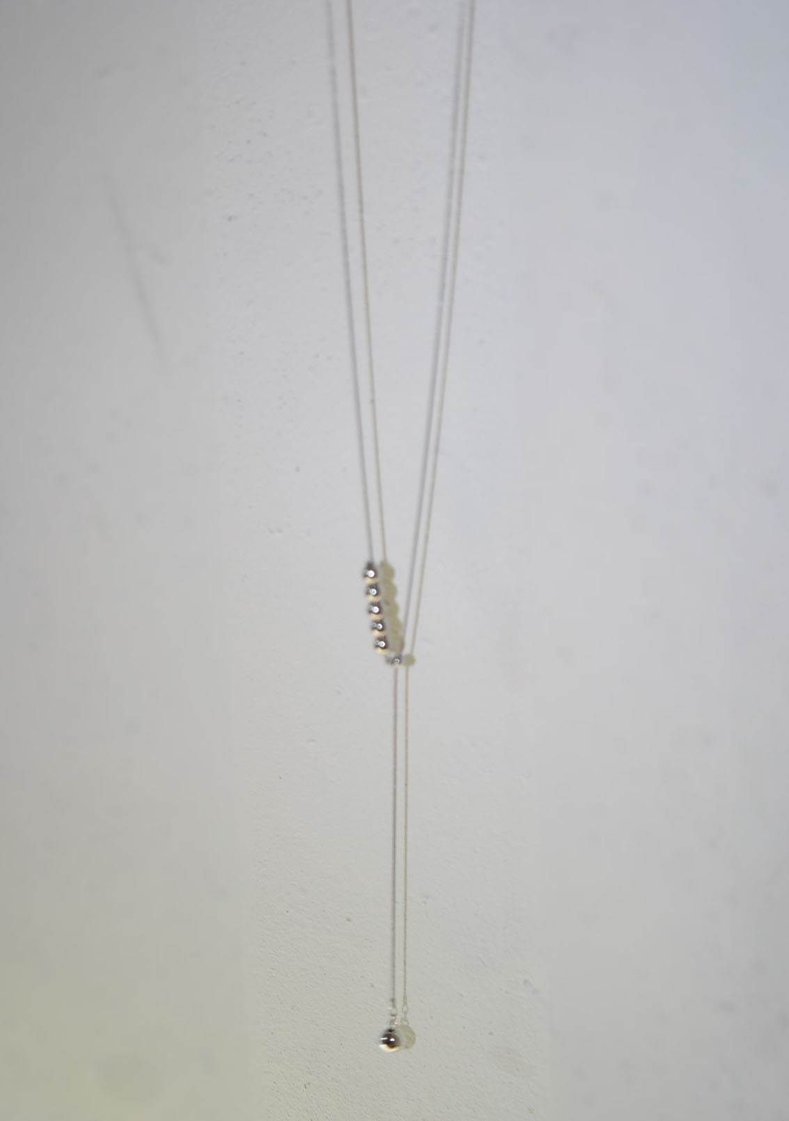 볼 네크리스 드롭 목걸이 ( silver COL ) 상세 이미지 7