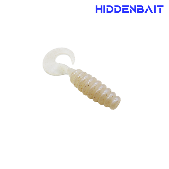 히든베이트 하티 그럽웜 집어제 첨가 UV C테일웜 소프트베이트 007 PUMPKIN RED, 5cm(2인치) - 상세 이미지 2