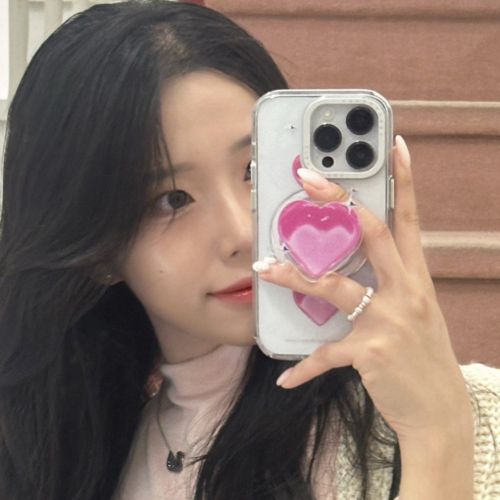 맥세이프 그립톡 투명 글리터 하트 - 상세 이미지 3