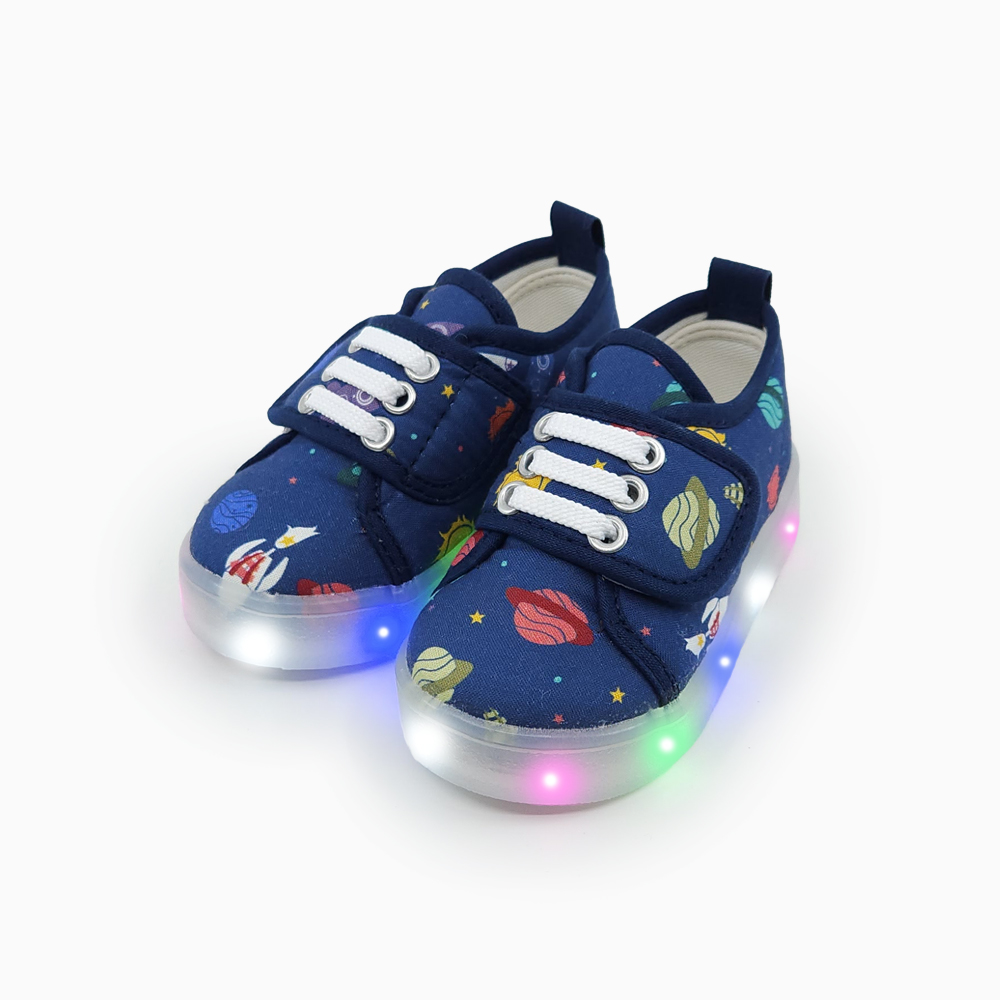 베이비솔 아기신발 유아 신발 키즈 운동화 남아 LED 우주여행 - 메인 이미지