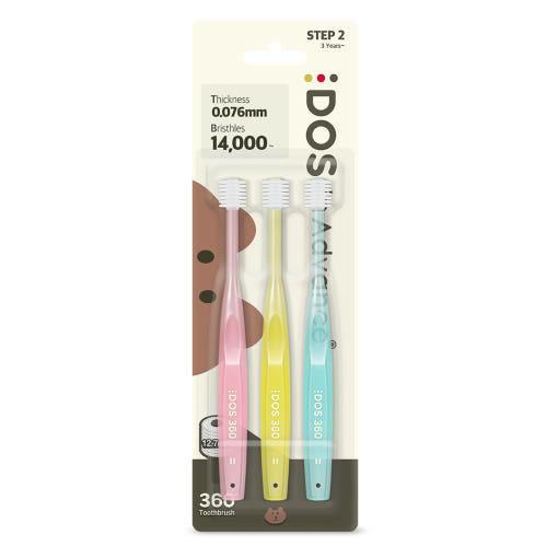 도스 360 두돌아기 칫솔 2단계 3개입 - 상세 이미지 2
