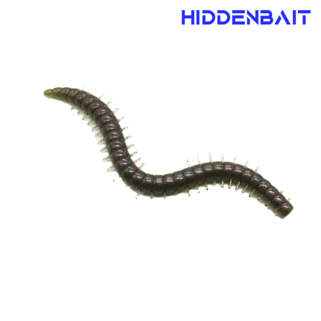 히든베이트 카리 배스웜 배스루어 프리리그웜 소프트베이트 H007 PUMPKIN RED, 12cm - 상품 이미지