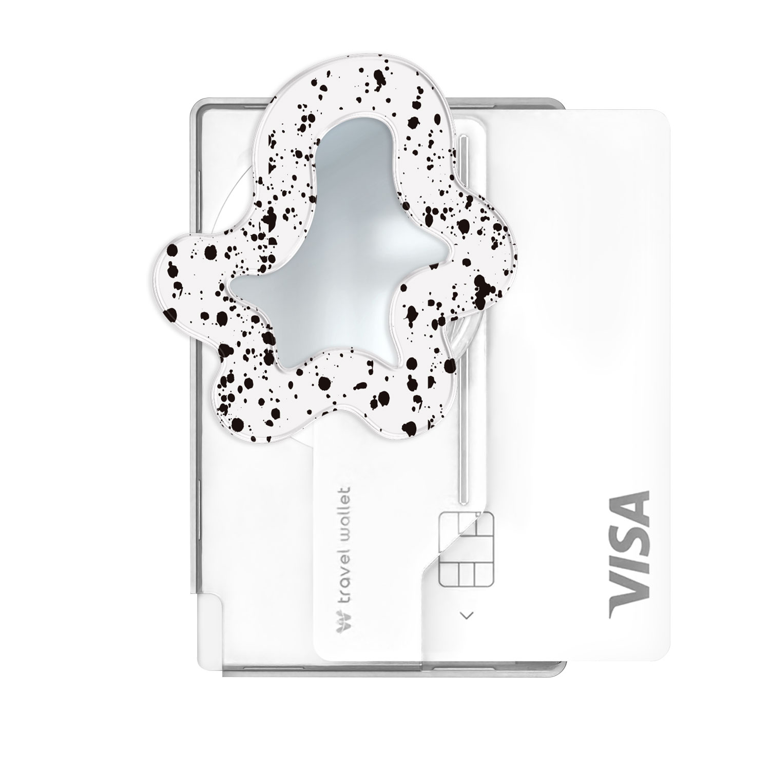 168cm 맥세이프 카드지갑 그립톡 올인포켓 쿠키 화이트