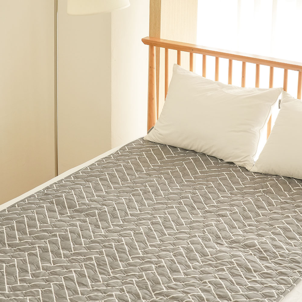 한일의료기 캠핑 전기매트 프리볼트 전기장판 온열매트 여행 110v 1인용 싱글 라임그레이