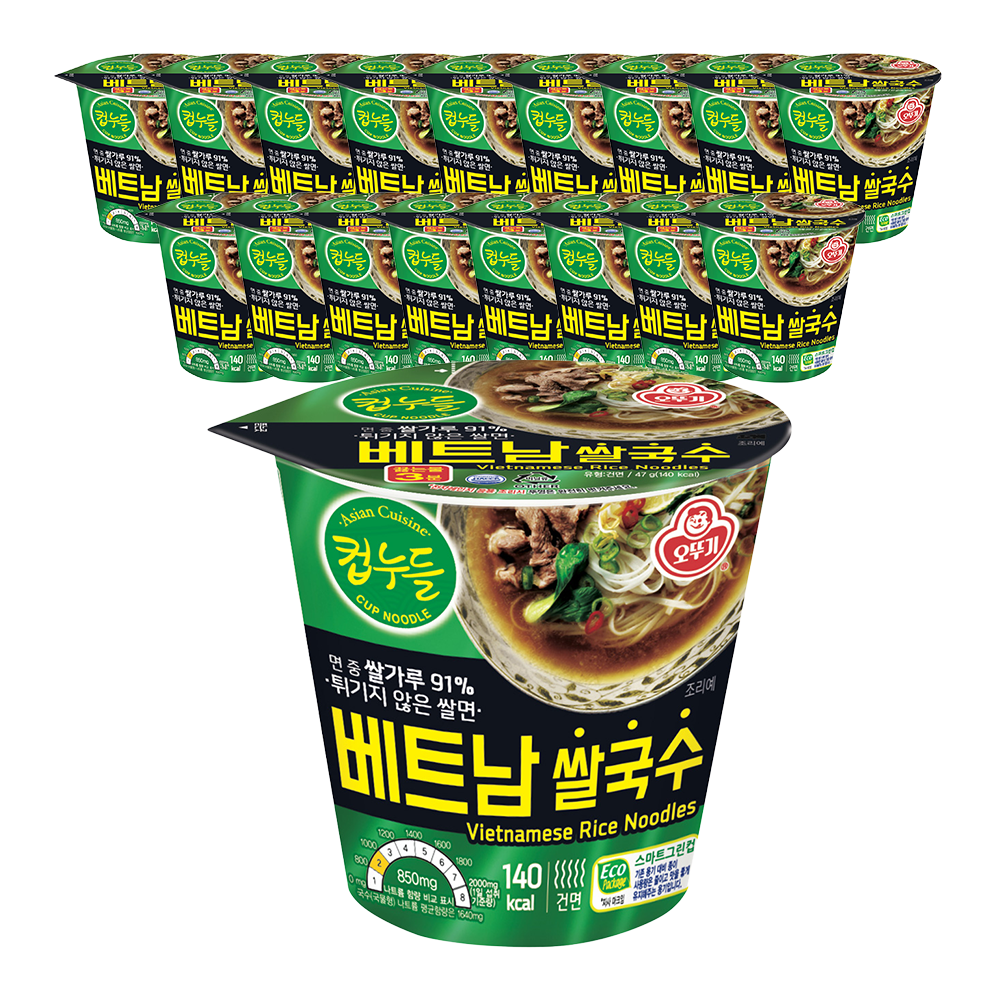 오뚜기 컵누들 베트남쌀국수 47g, 18개 - 상품 이미지