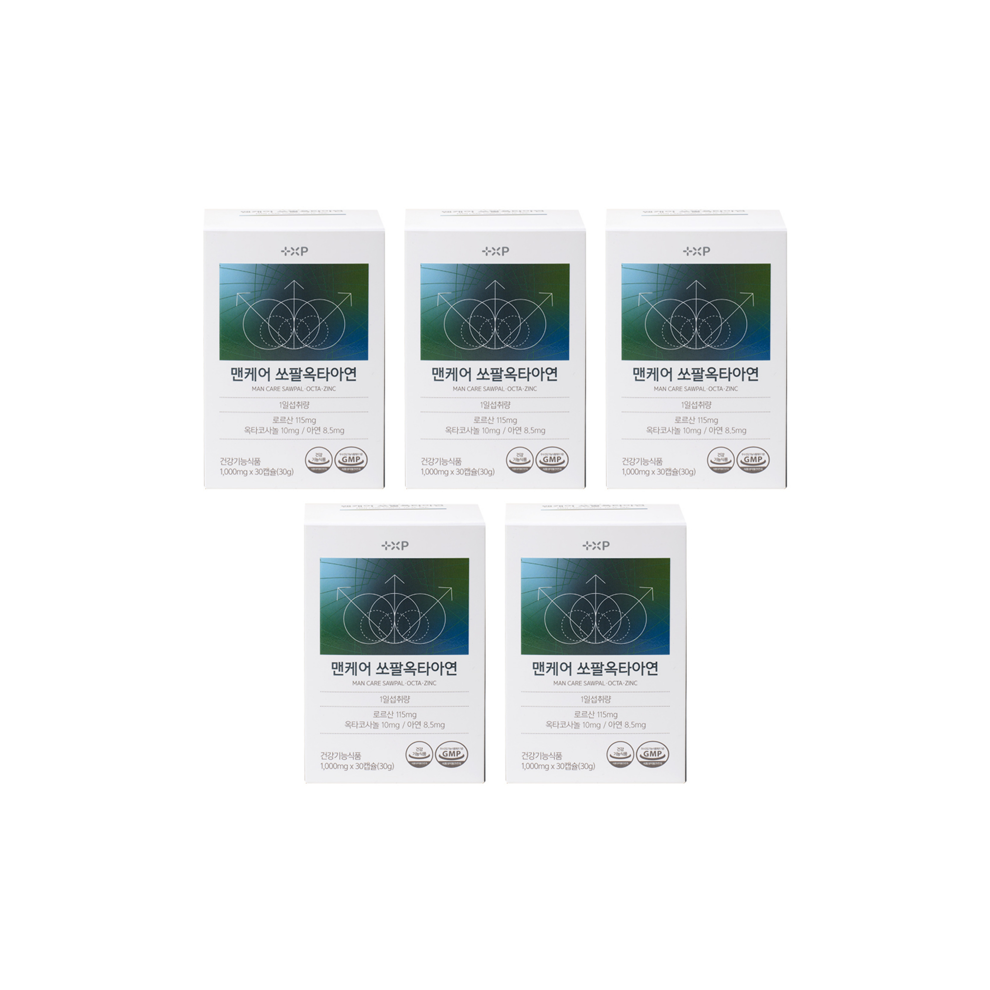 맨케어 쏘팔옥타아연 초임계 쏘팔메토 옥타코사놀 아연 영양제 30캡슐 x 5개