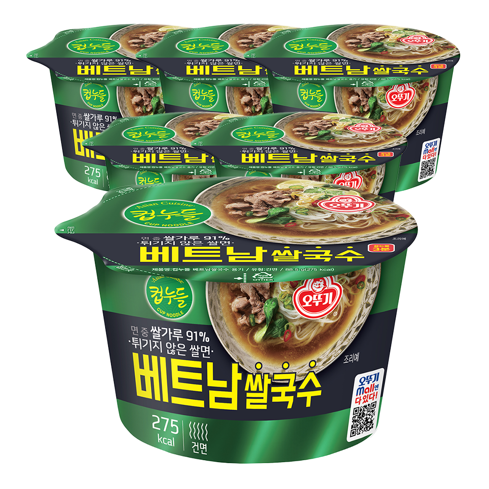 오뚜기 빅컵누들 베트남쌀국수 88.5g, 6개