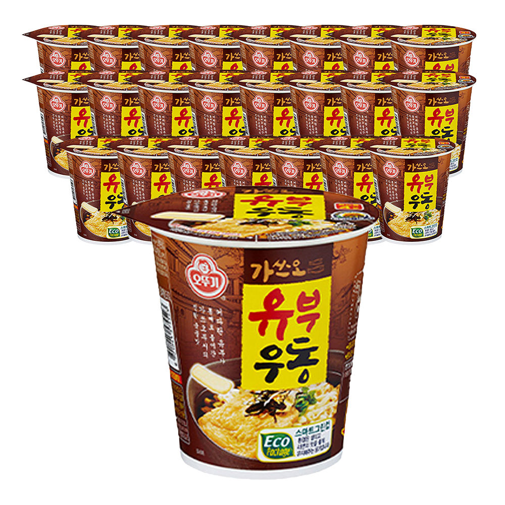 오뚜기 유부우동 컵라면 소컵 62g, 24개