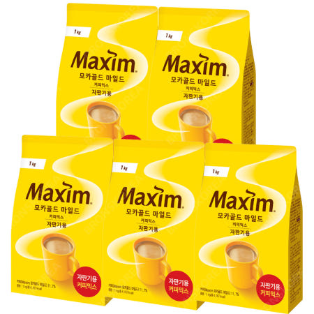 맥심 모카골드 마일드 커피믹스 자판기용 1kg, 5개