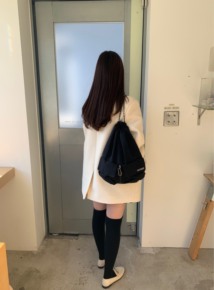 [sale/네이비 당일] 브리니 알파카 카라 하프 코트 싱글 버튼 ct (2color) 상세 이미지 32
