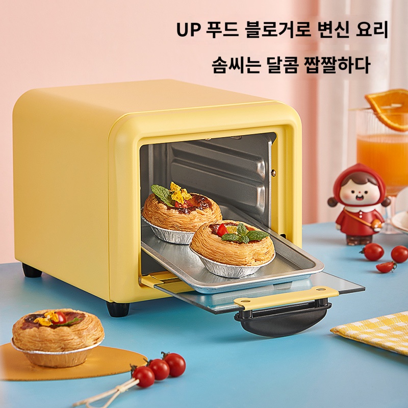 캠핑 레트로 무회전 전자렌지 겸용 초미니 초소형 미니 차박 소형 전자레인지 오븐 - 상세 이미지 5