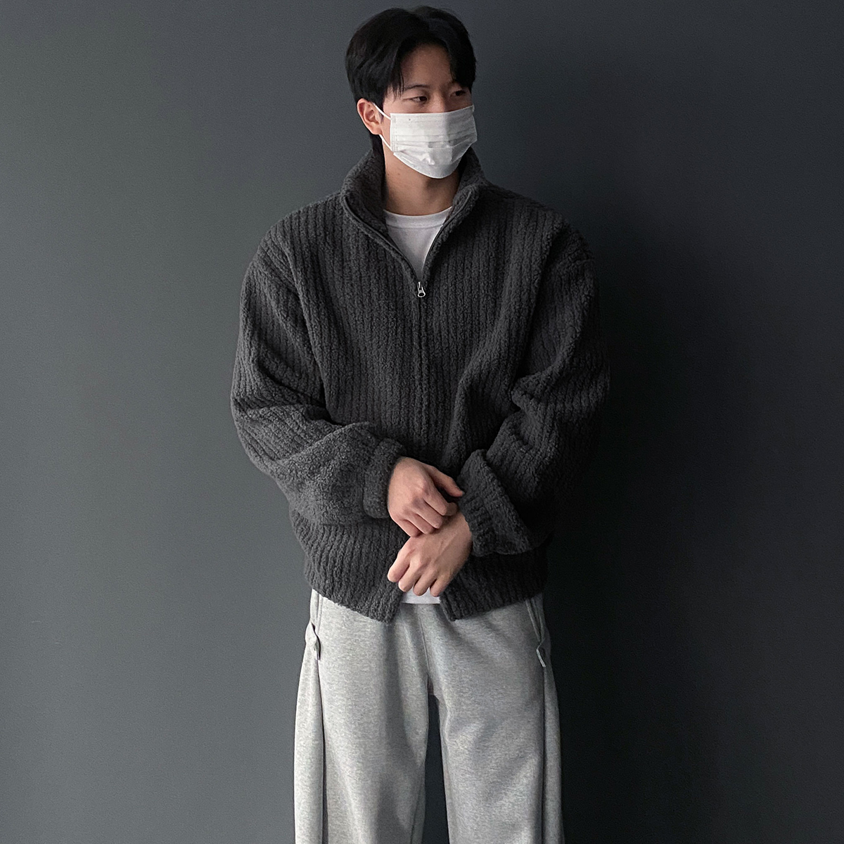 양털후리스 양털자켓 기모후리스 남자퍼자켓 - 상품 이미지
