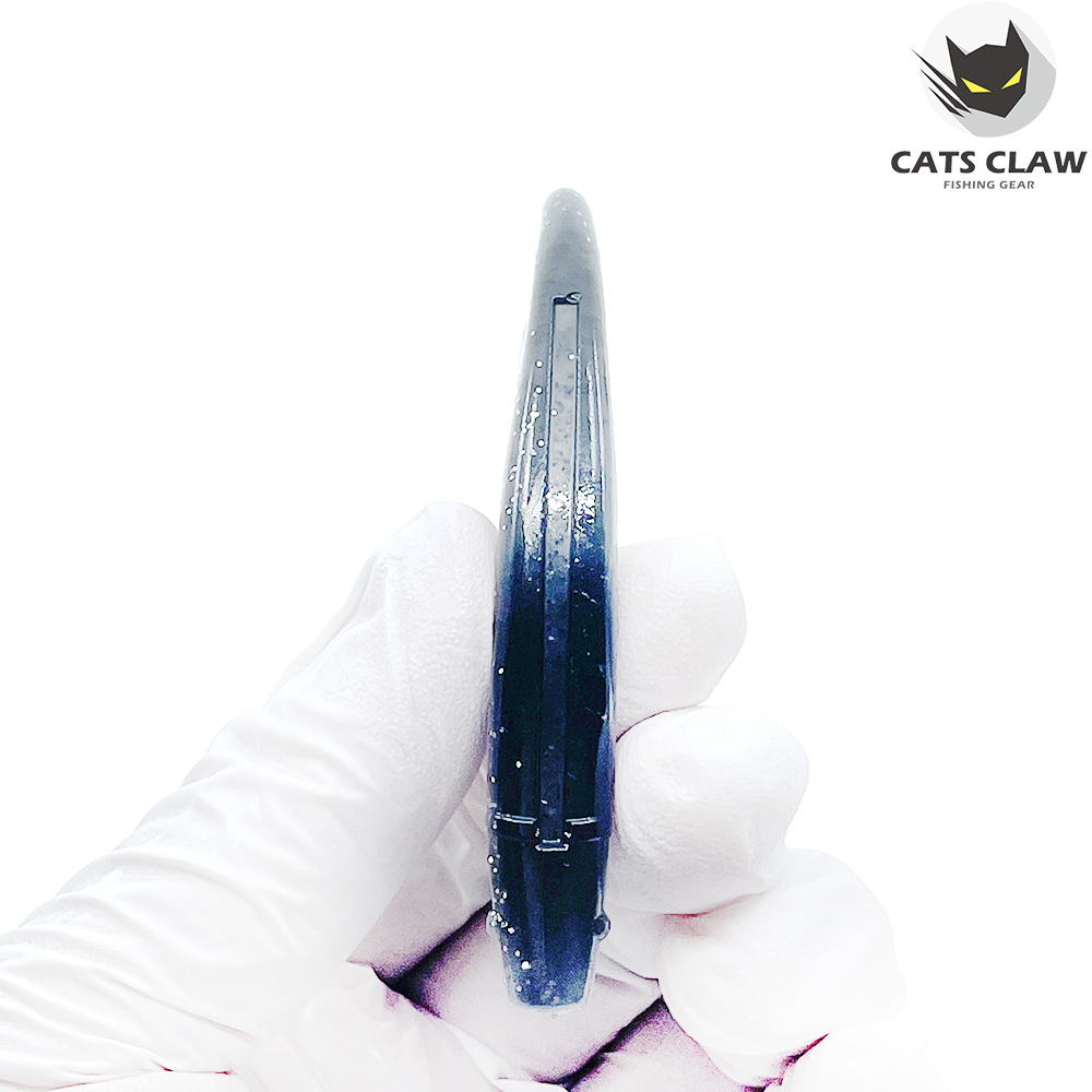 캣츠크로우 모비딕쉐드 광어웜 다운샷웜 블랙실버 T64, 12.7cm(5인치) - 상세 이미지 4
