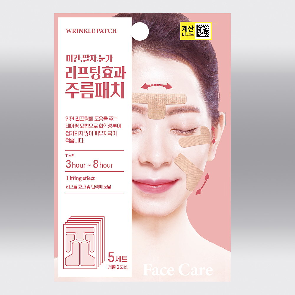 팩미인 미간 팔자 눈가 리프팅효과 주름패치 - 상품 이미지