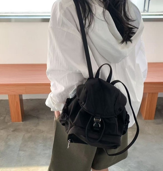 아노락 나일론 버클 캐쥬얼 미니 백팩 데일리 여행 텀블러가방 - 상세 이미지 2