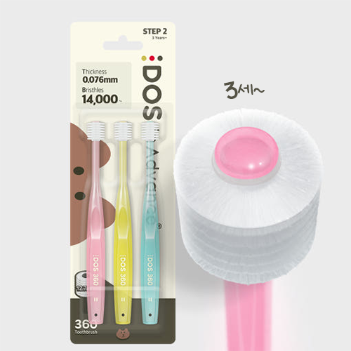 도스 360 두돌아기 칫솔 2단계 3개입
