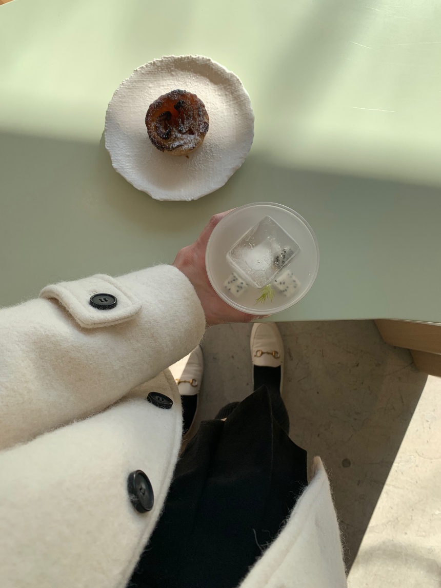 [sale/네이비 당일] 브리니 알파카 카라 하프 코트 싱글 버튼 ct (2color) 상세 이미지 8