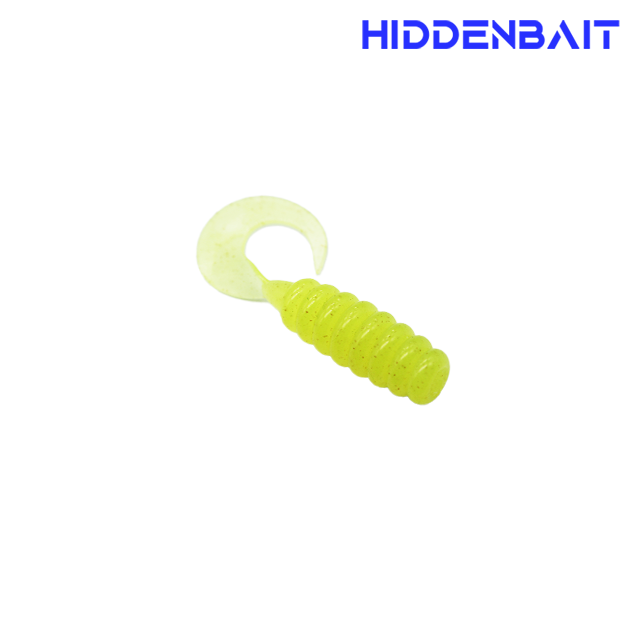 히든베이트 하티 그럽웜 집어제 첨가 UV C테일웜 소프트베이트 009 CHART, 7.6cm(3인치) - 메인 이미지